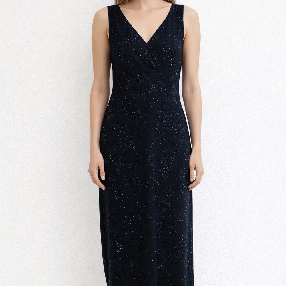 Vintage Y2K Ms. Behavior Black Sparkle Maxi Gown Medium